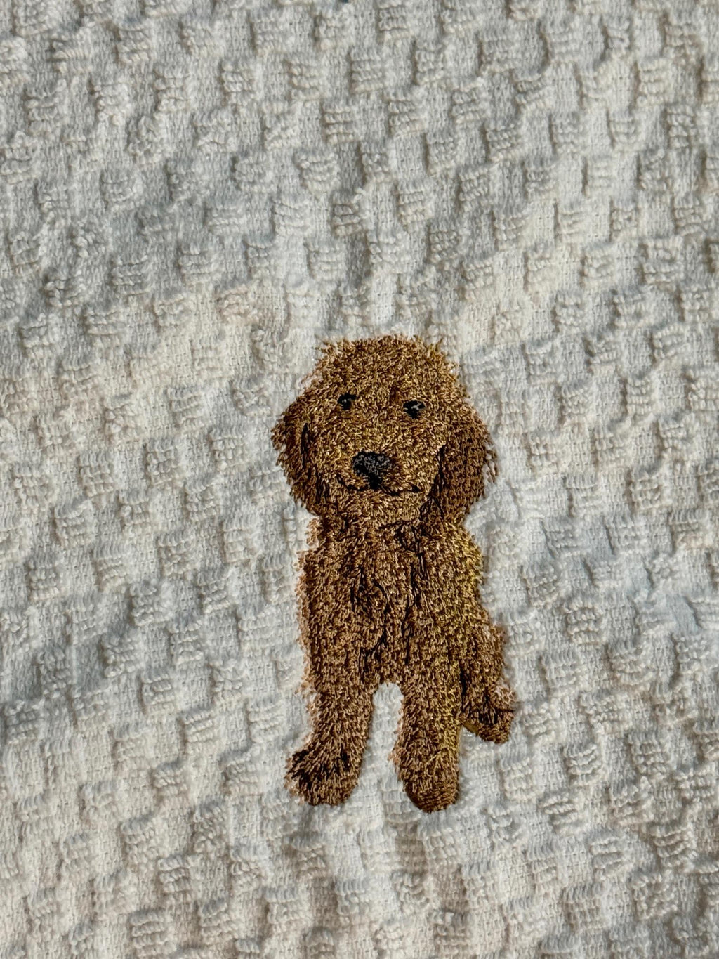 Goldendoodle Machine Embroidered Towel
