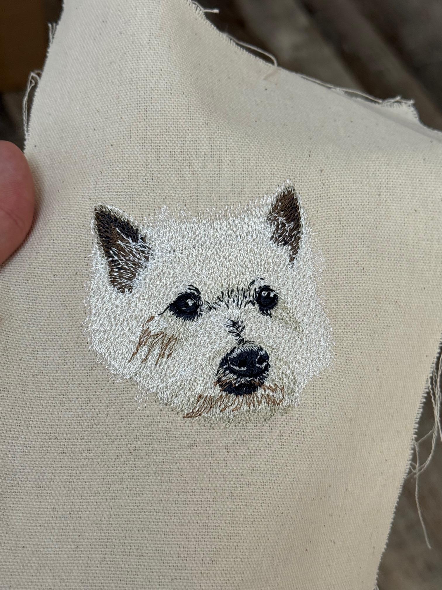 Cairn Terrier Machine Embroidered Art | Framed Dog Breed Décor