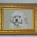 Maltese Machine Embroidered Art | Framed Dog Breed Décor
