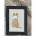 Corgi — Machine Embroidered Framed Art | Tabletop Decor