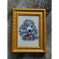 Poodle — Machine Embroidered Framed Art | Tabletop Decor