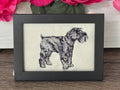Schnauzer Machine Embroidered Art No. 5 | Framed Dog Breed Décor