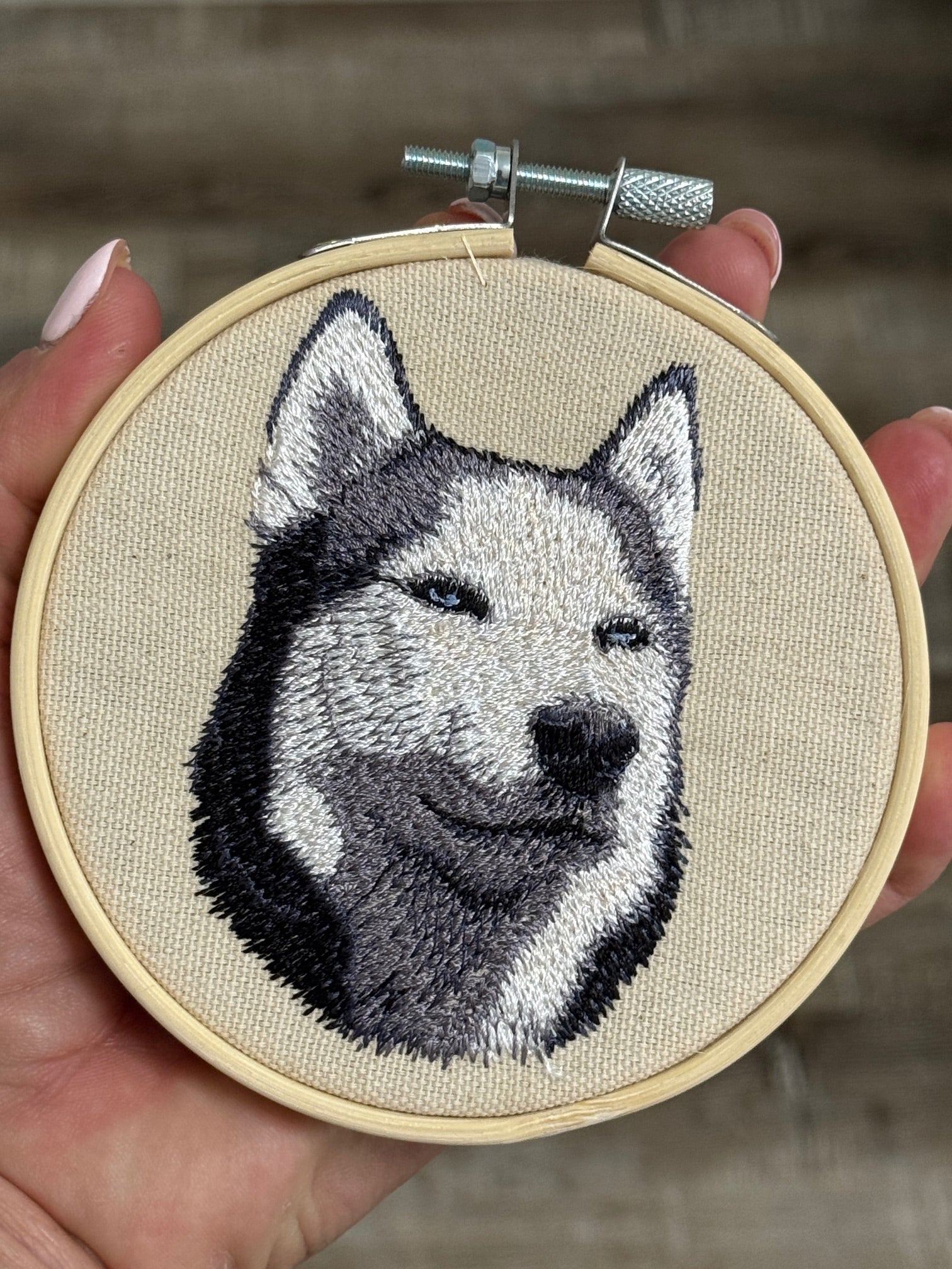 Husky Machine Embroidered Framed Art No. 2 | Tabletop Decor