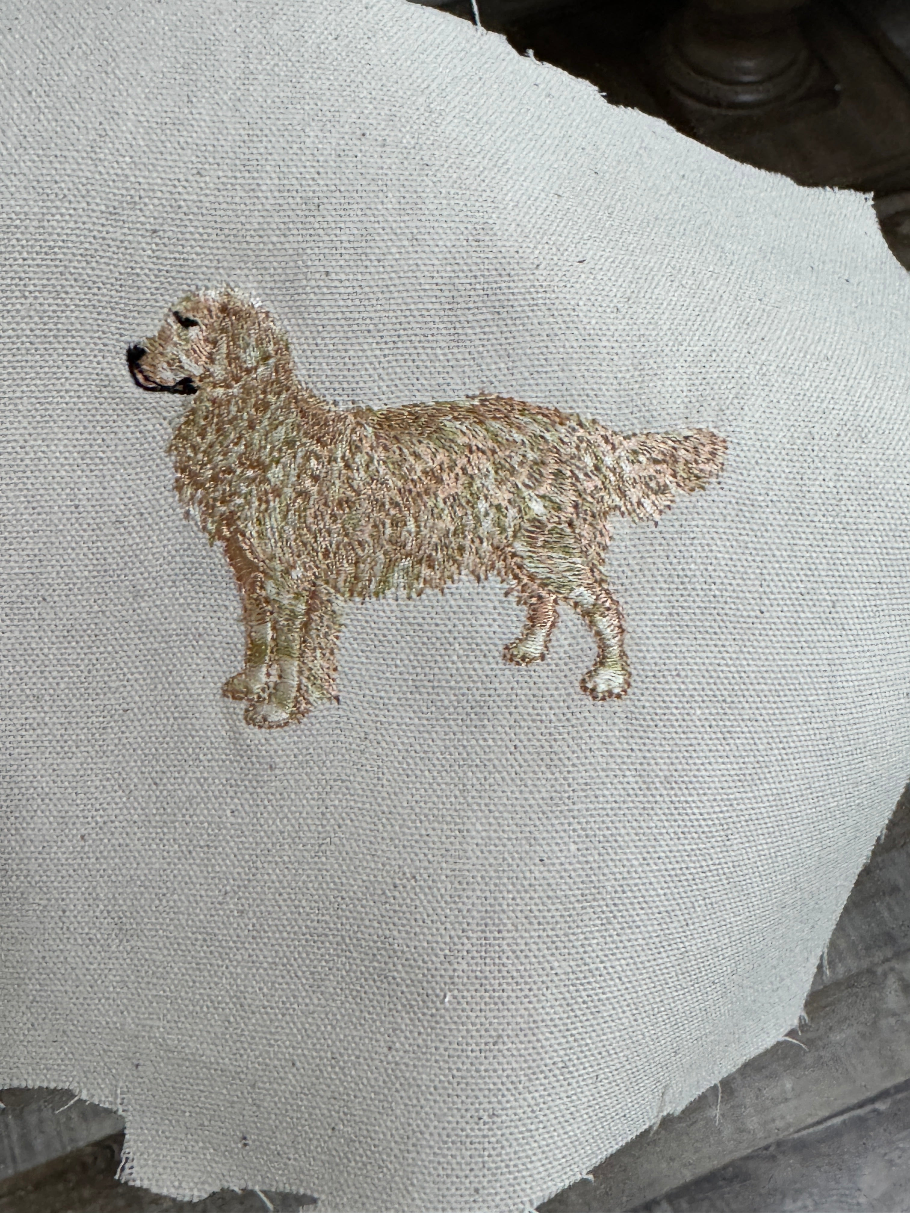 Golden Retriever Machine Embroidered Art | Framed Dog Breed Décor No. 3
