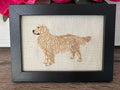 Golden Retriever Machine Embroidered Art | Framed Dog Breed Décor No. 3