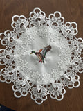 Beautiful Mallard Duck Embroidered Doily
