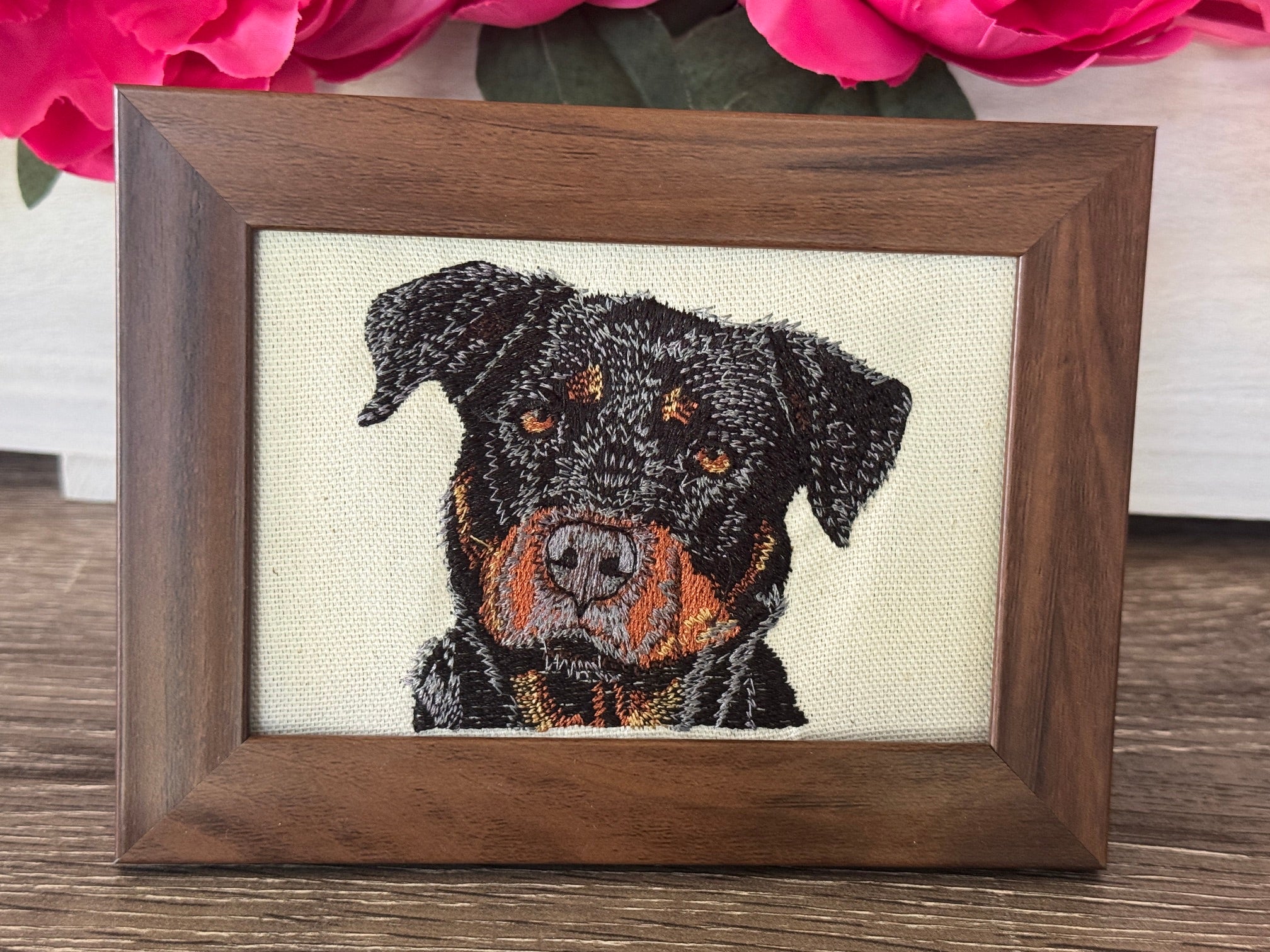 Rottweiler Machine Embroidered Art