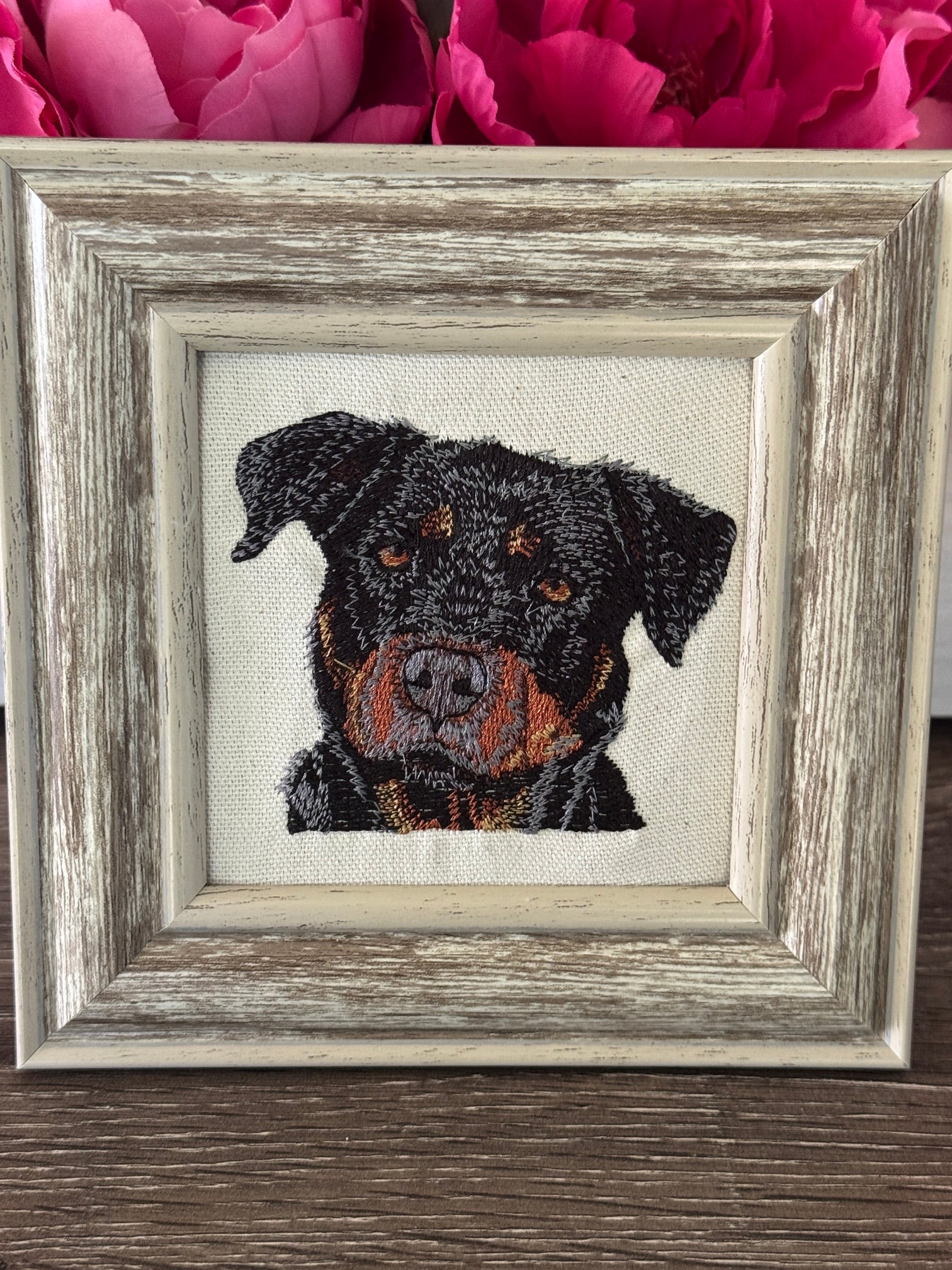 Rottweiler Machine Embroidered Art