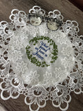 "What a Friend We Have in Jesus" Machine Embroidered Doily