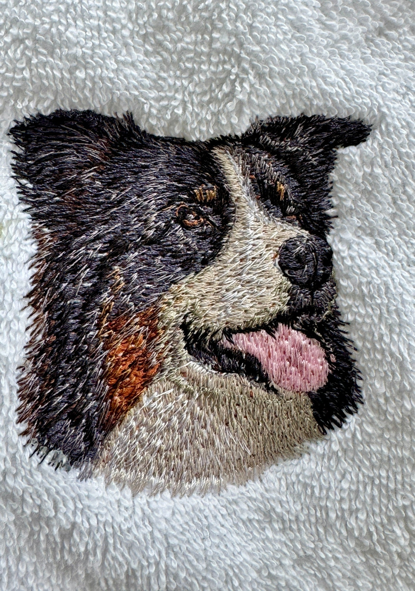 Australian Shepherd Machine Embroidered Hand Towel