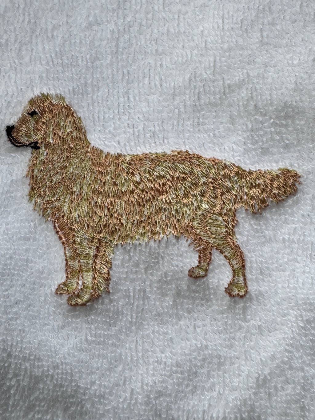 Golden Retriever Machine Embroidered Hand Towel