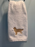 Golden Retriever Machine Embroidered Hand Towel
