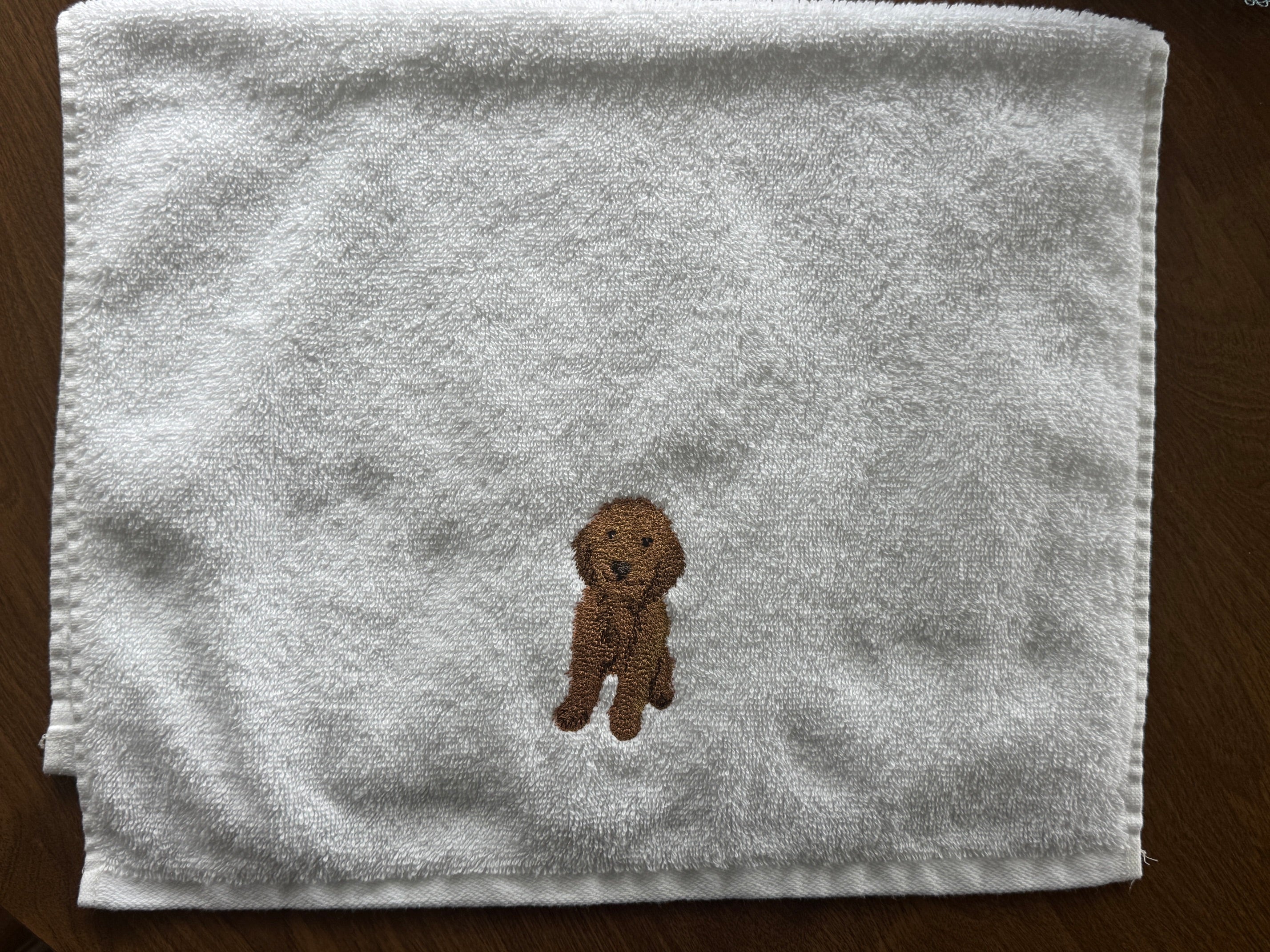 Goldendoodle Machine Embroidered Towel