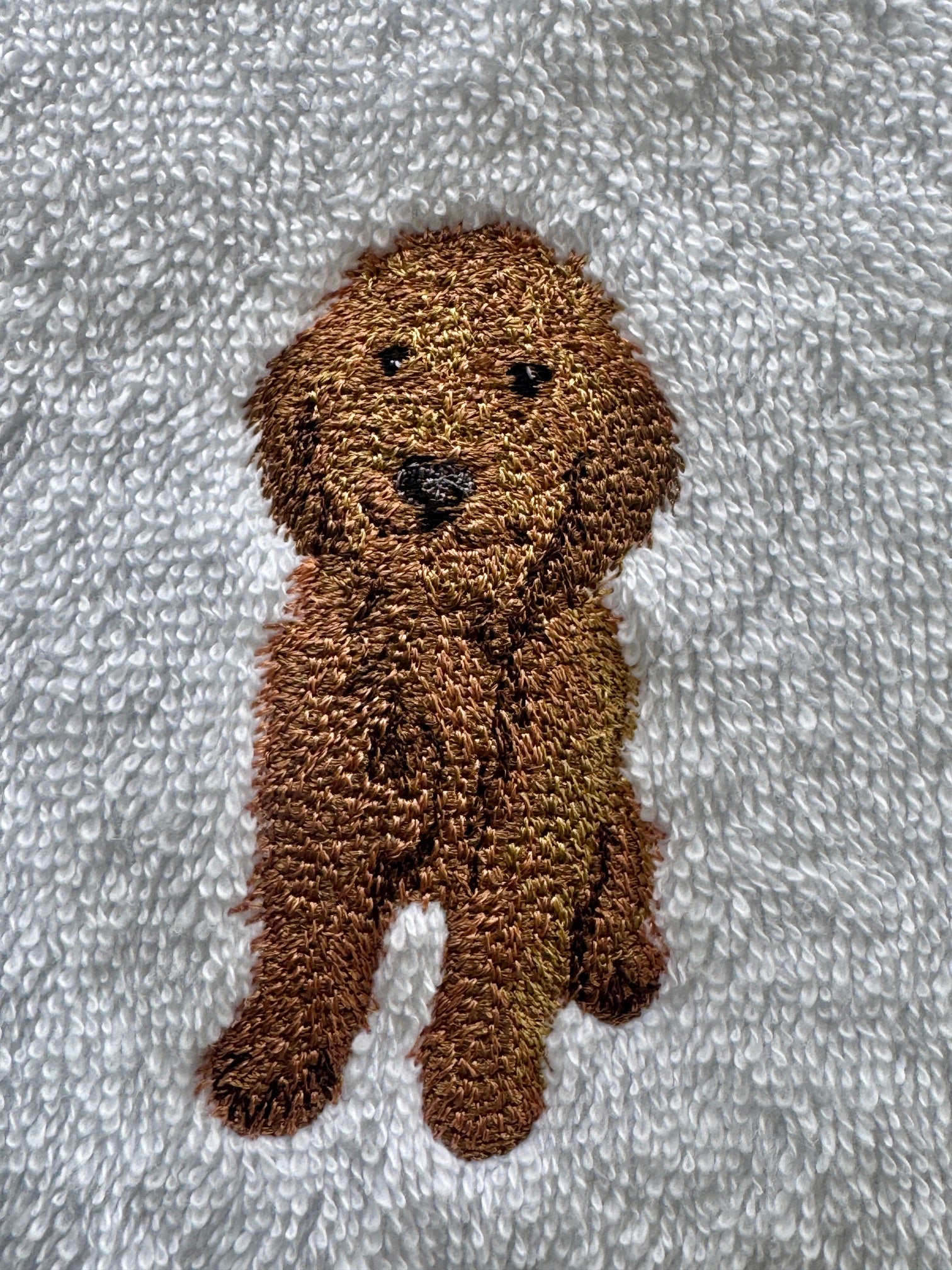 Goldendoodle Machine Embroidered Towel
