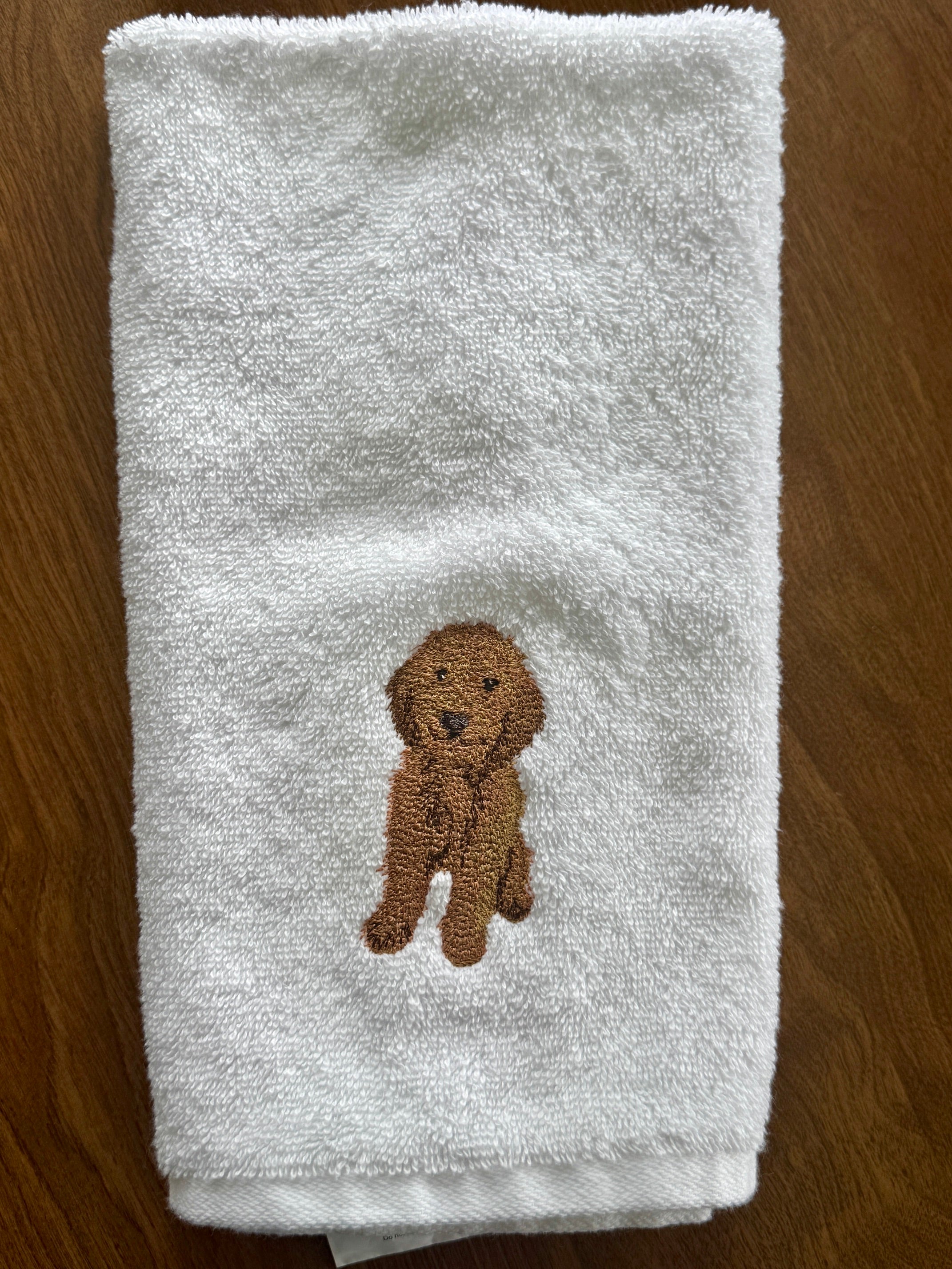 Goldendoodle Machine Embroidered Towel