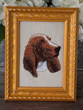 Basset Hound Machine Embroidered Framed Art | Tabletop Decor for Home or Office