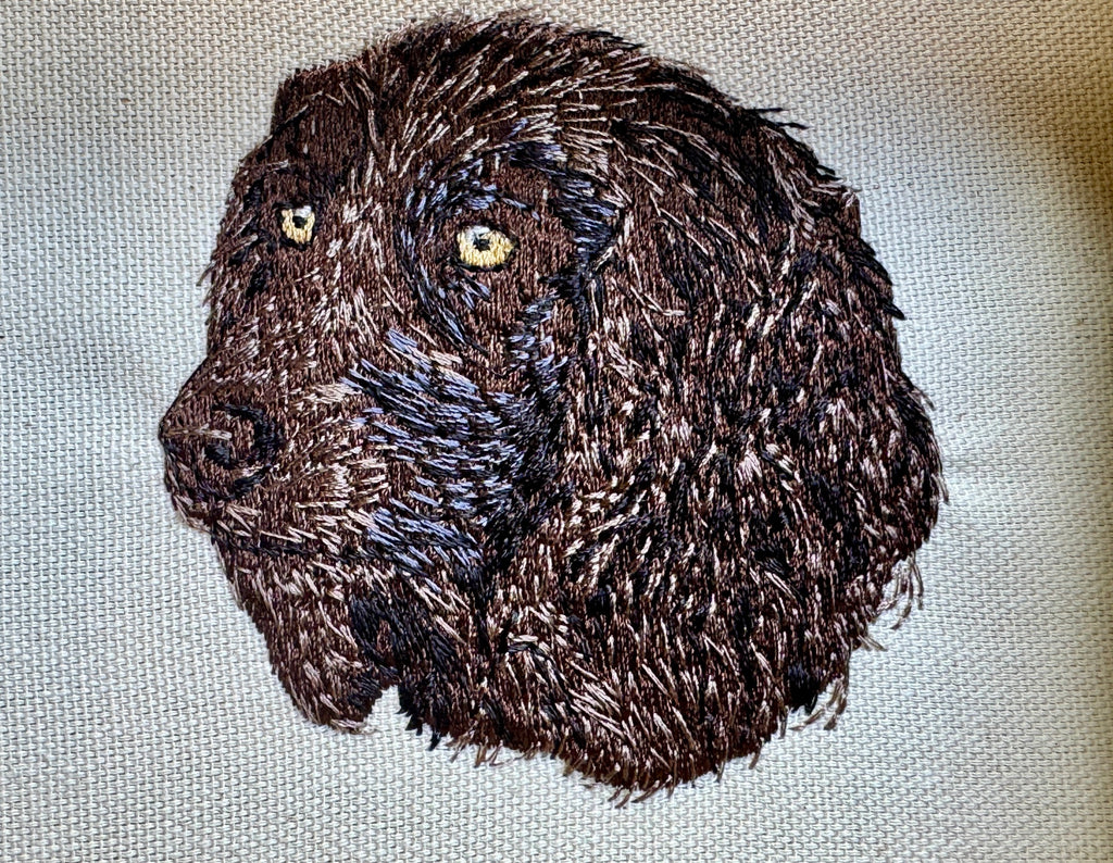 Boykin Spaniel Machine Embroidered Framed Art