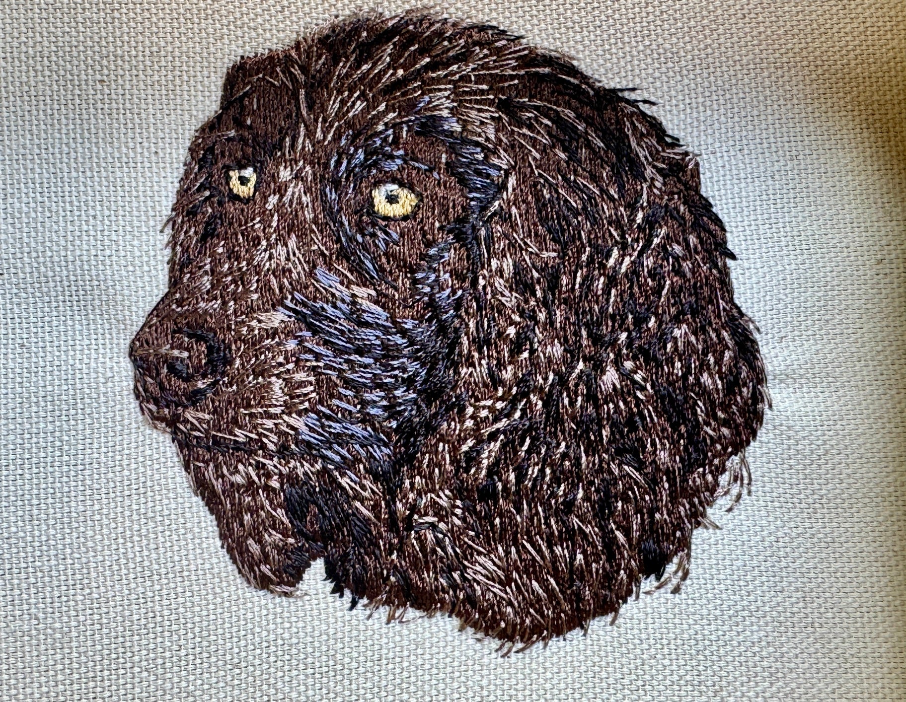 Boykin Spaniel Machine Embroidered Framed Art