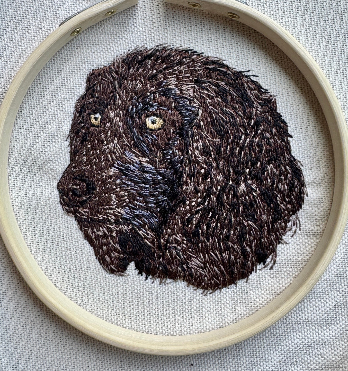 Boykin Spaniel Machine Embroidered Framed Art