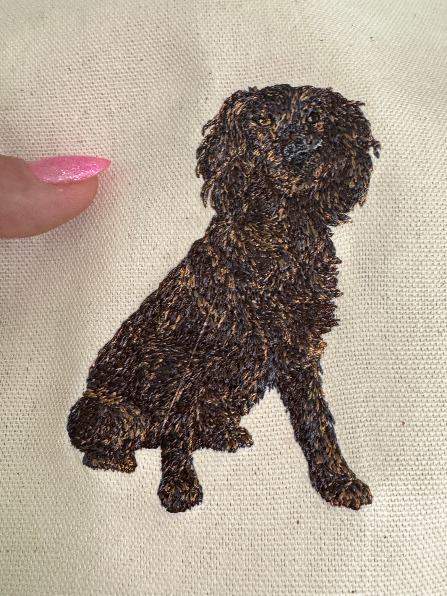 Boykin Spaniel Machine Embroidered Framed Art | Tabletop Decor