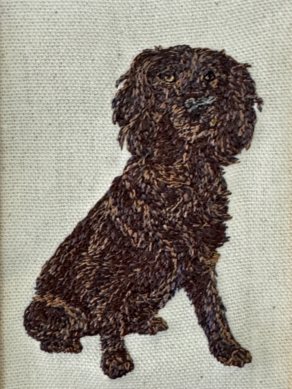Boykin Spaniel Machine Embroidered Framed Art | Tabletop Decor