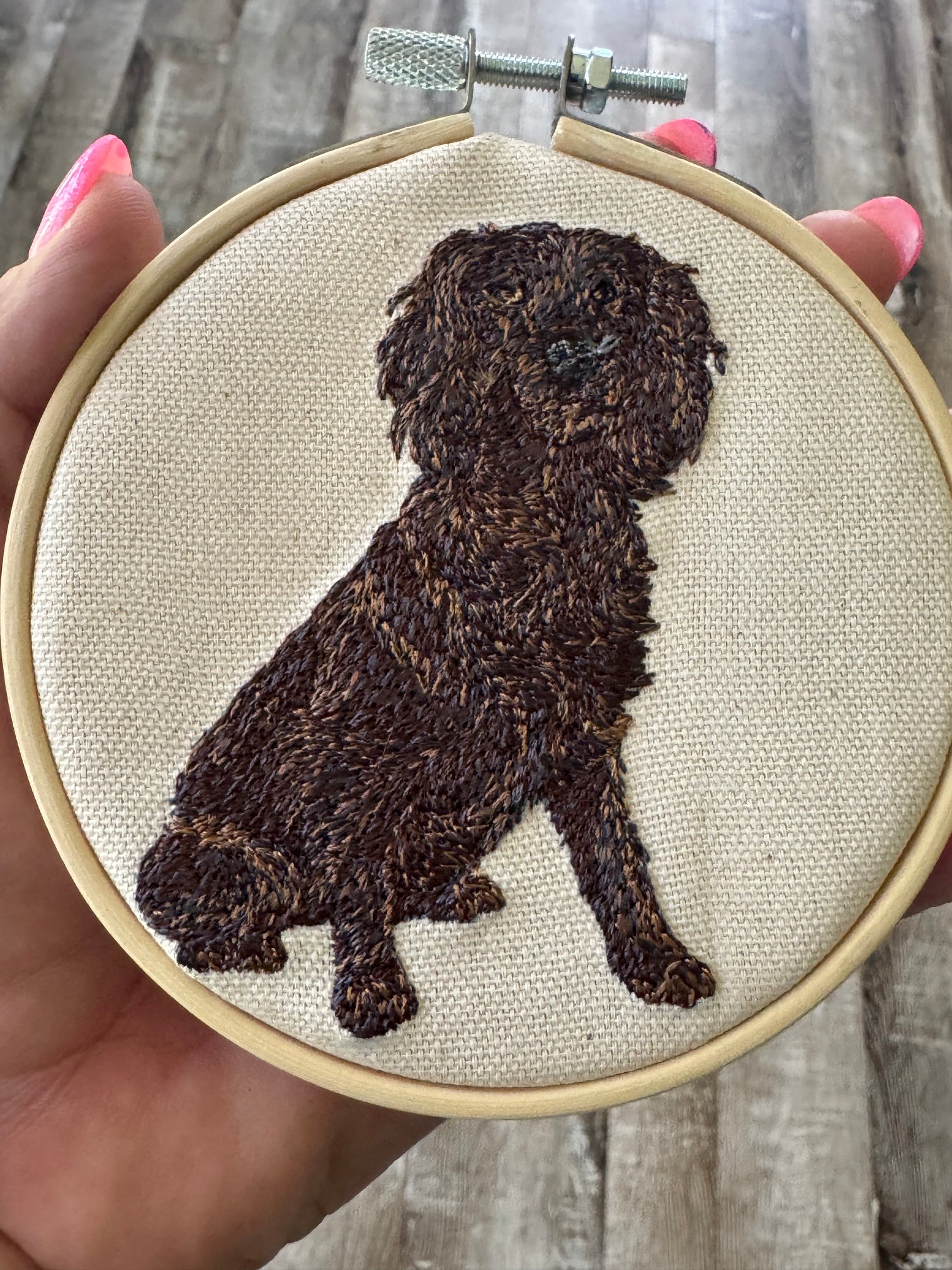 Boykin Spaniel Machine Embroidered Framed Art | Tabletop Decor