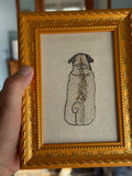 Pug Machine Embroidered Art | Framed Dog Breed Décor
