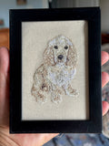 Cocker Spaniel Machine Embroidered Art No. 2 | Framed Dog Breed Décor