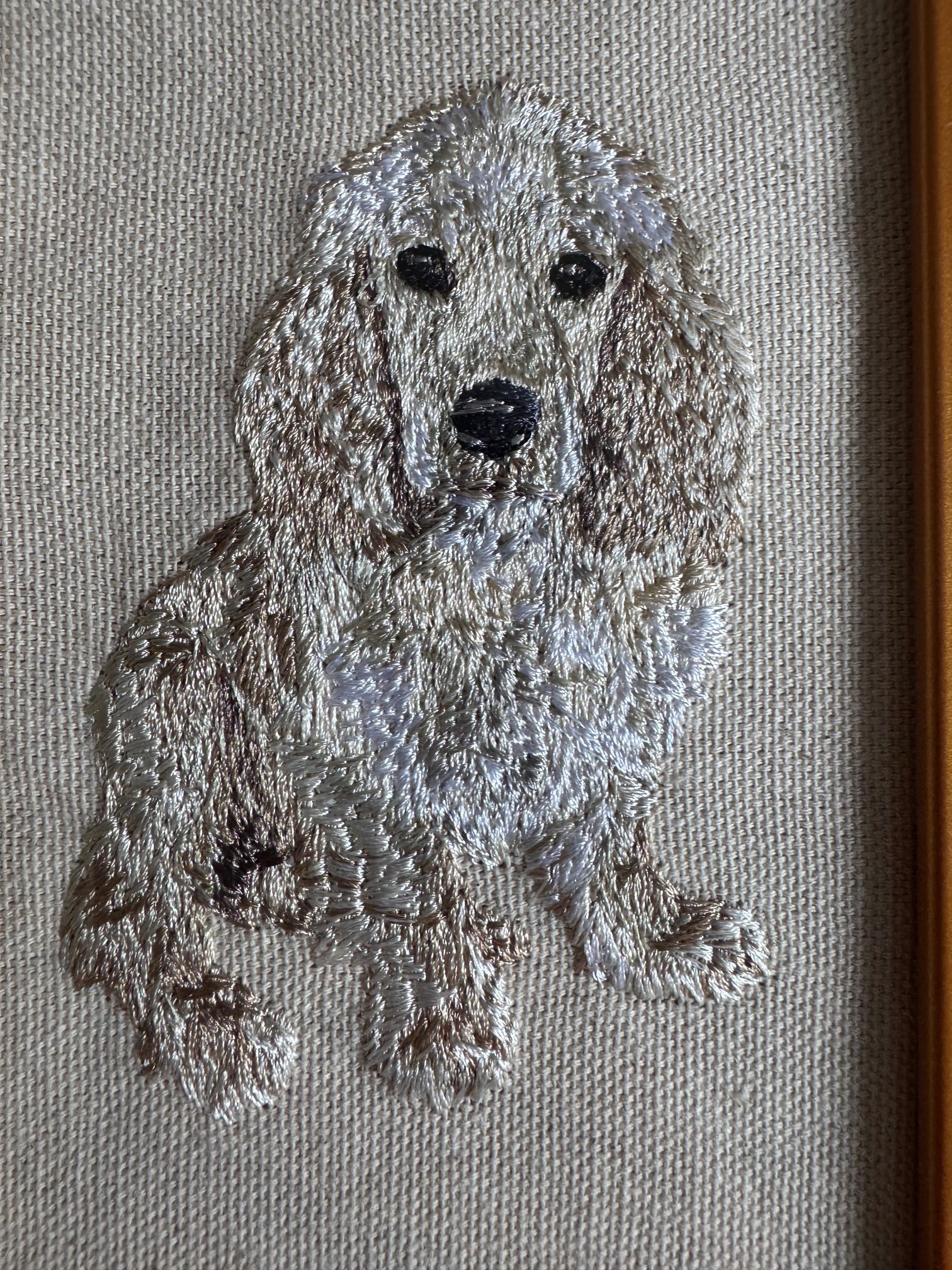 Cocker Spaniel Machine Embroidered Art No. 2 | Framed Dog Breed Décor
