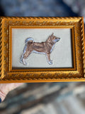 Shiba Inu Machine Embroidered Framed Art | Tabletop Decor for Home or Office