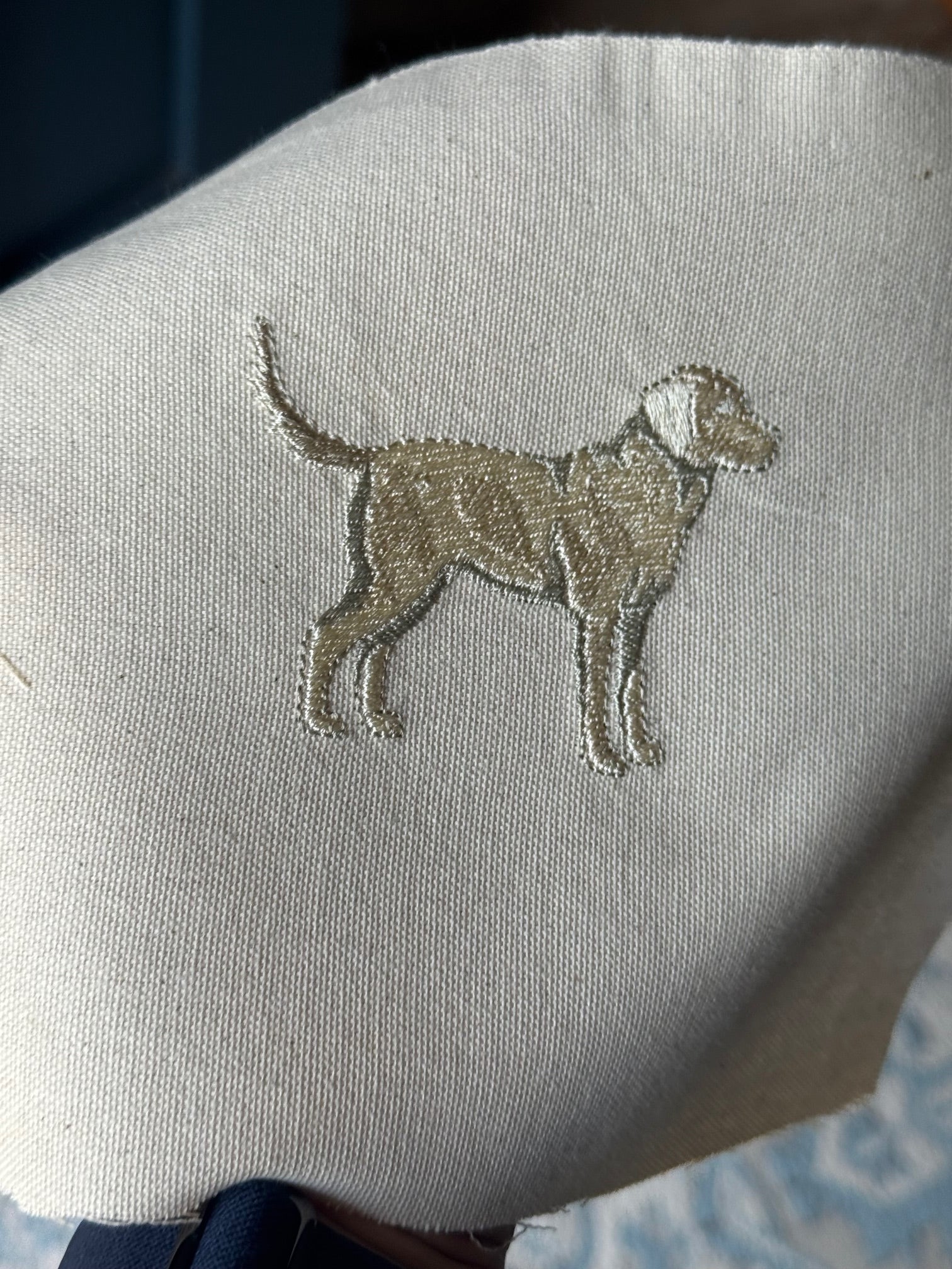 Labrador Retriever Machine Embroidered Framed Art | Tabletop Decor