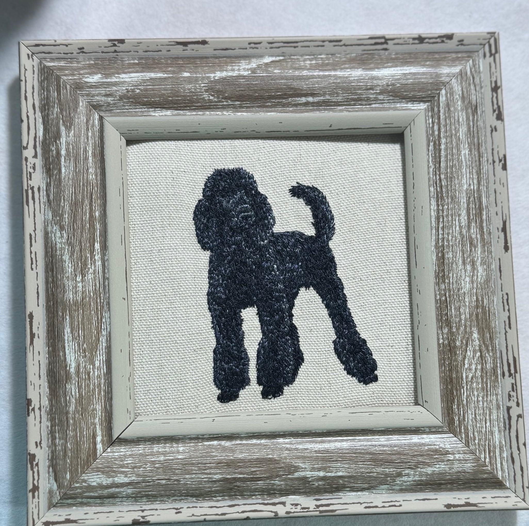 Labradoodle Machine Embroidered Art | Framed Dog Breed Décor