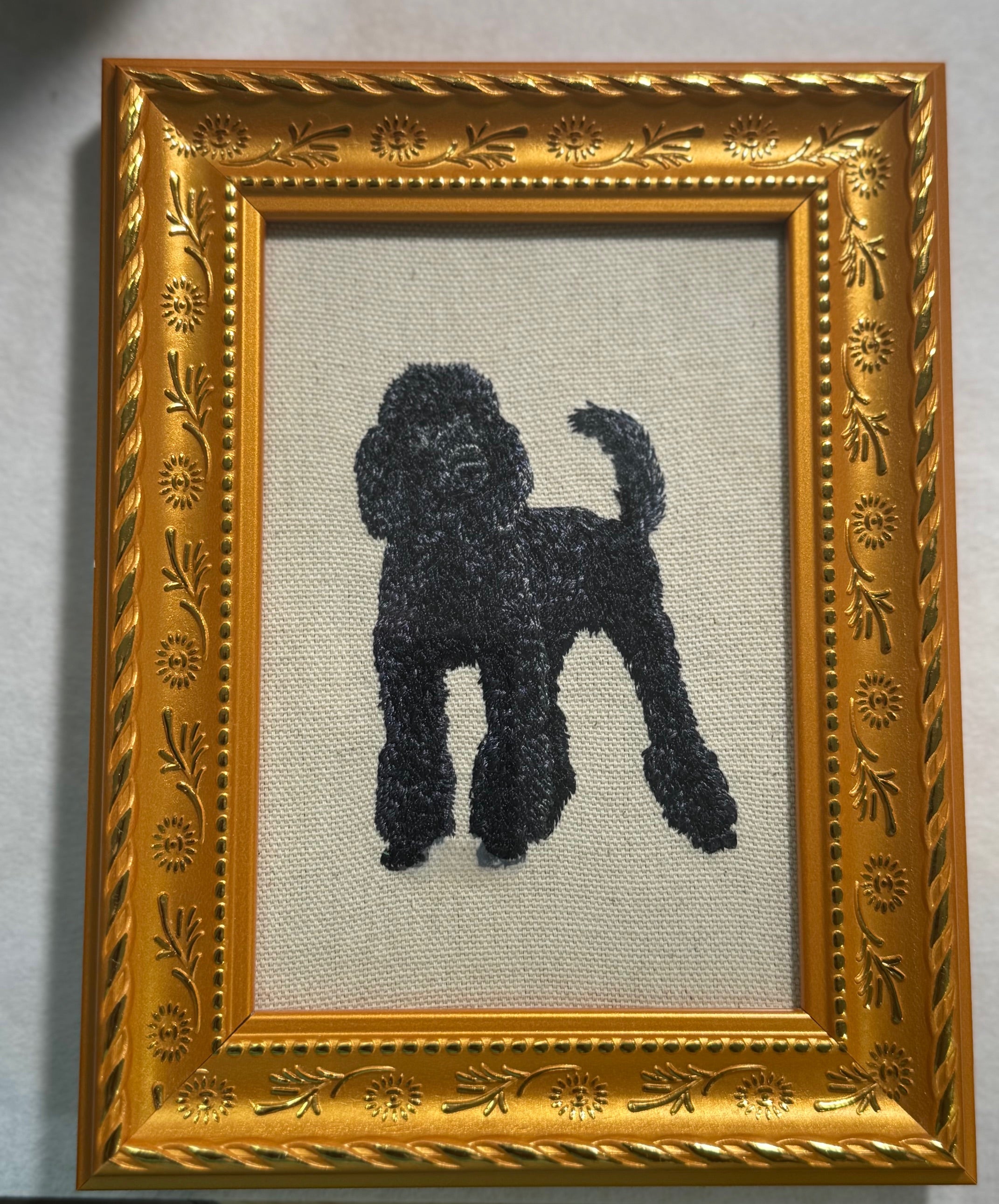 Labradoodle Machine Embroidered Art | Framed Dog Breed Décor