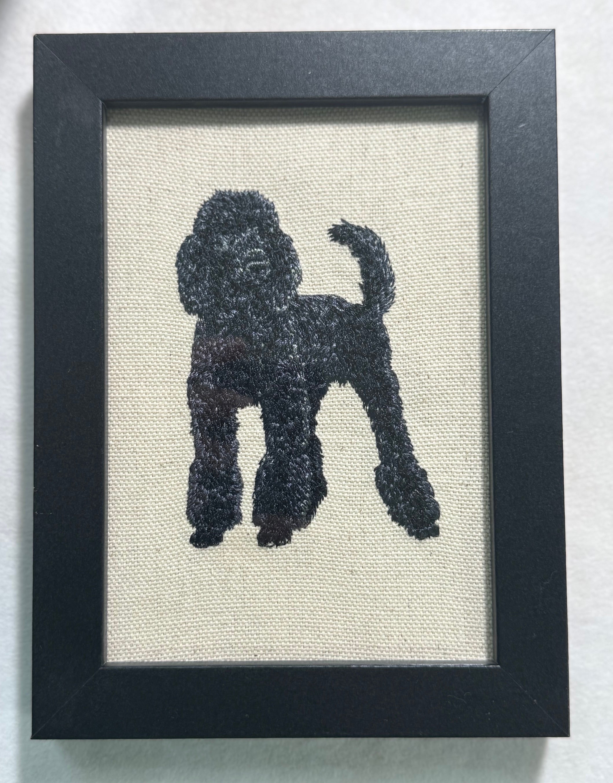 Labradoodle Machine Embroidered Art | Framed Dog Breed Décor