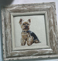 Yorkshire Terrier Machine Embroidered Art | Framed Dog Breed Décor