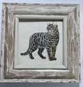 Bengal Cat Machine Embroidered Art | Framed Cat Breed Décor