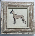 Great Dane Machine Embroidered Art | Framed Dog Breed Décor