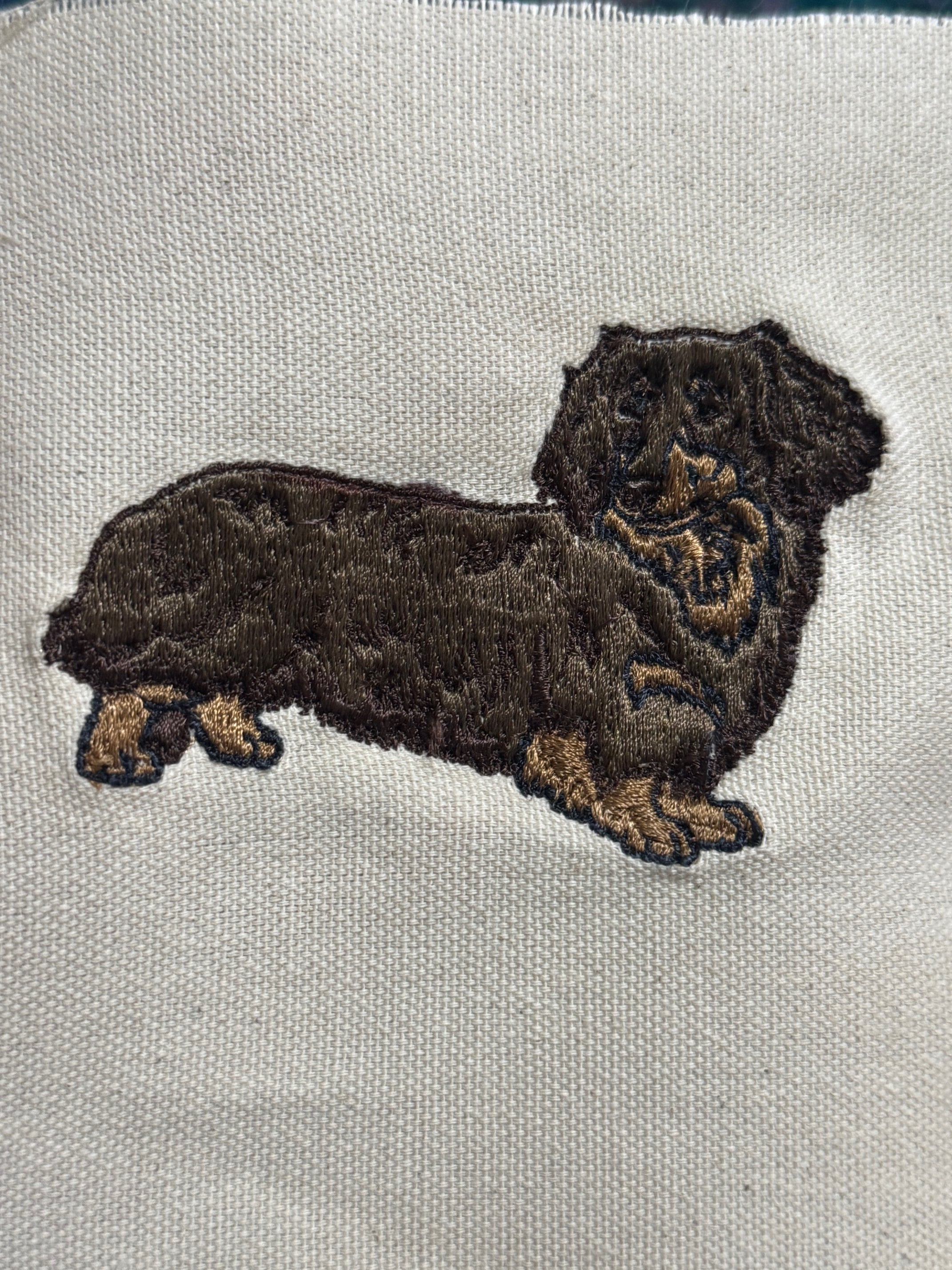 Dachshund Machine Embroidered Art | Framed Dog Breed Décor