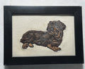 Dachshund Machine Embroidered Art | Framed Dog Breed Décor