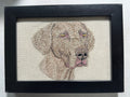 Weimaraner Machine Embroidered Art | Framed Dog Breed Décor