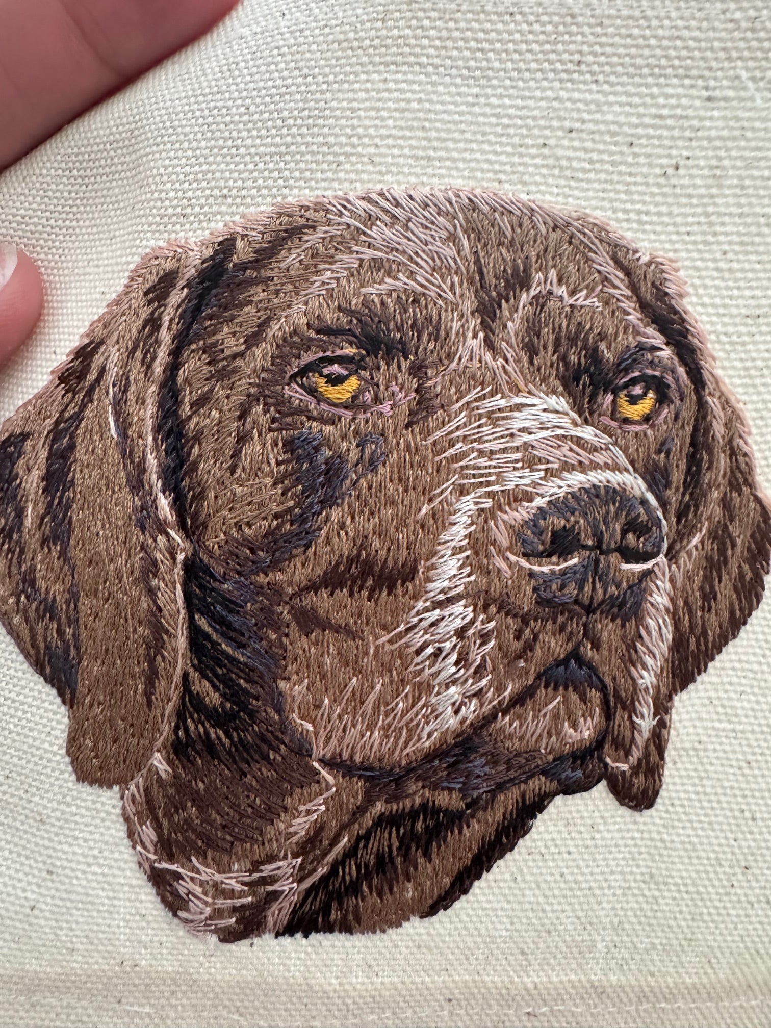 Pointer Machine Embroidered Art | Framed Dog Breed Décor
