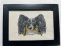 Papillon Machine Embroidered Art | Framed Dog Breed Décor