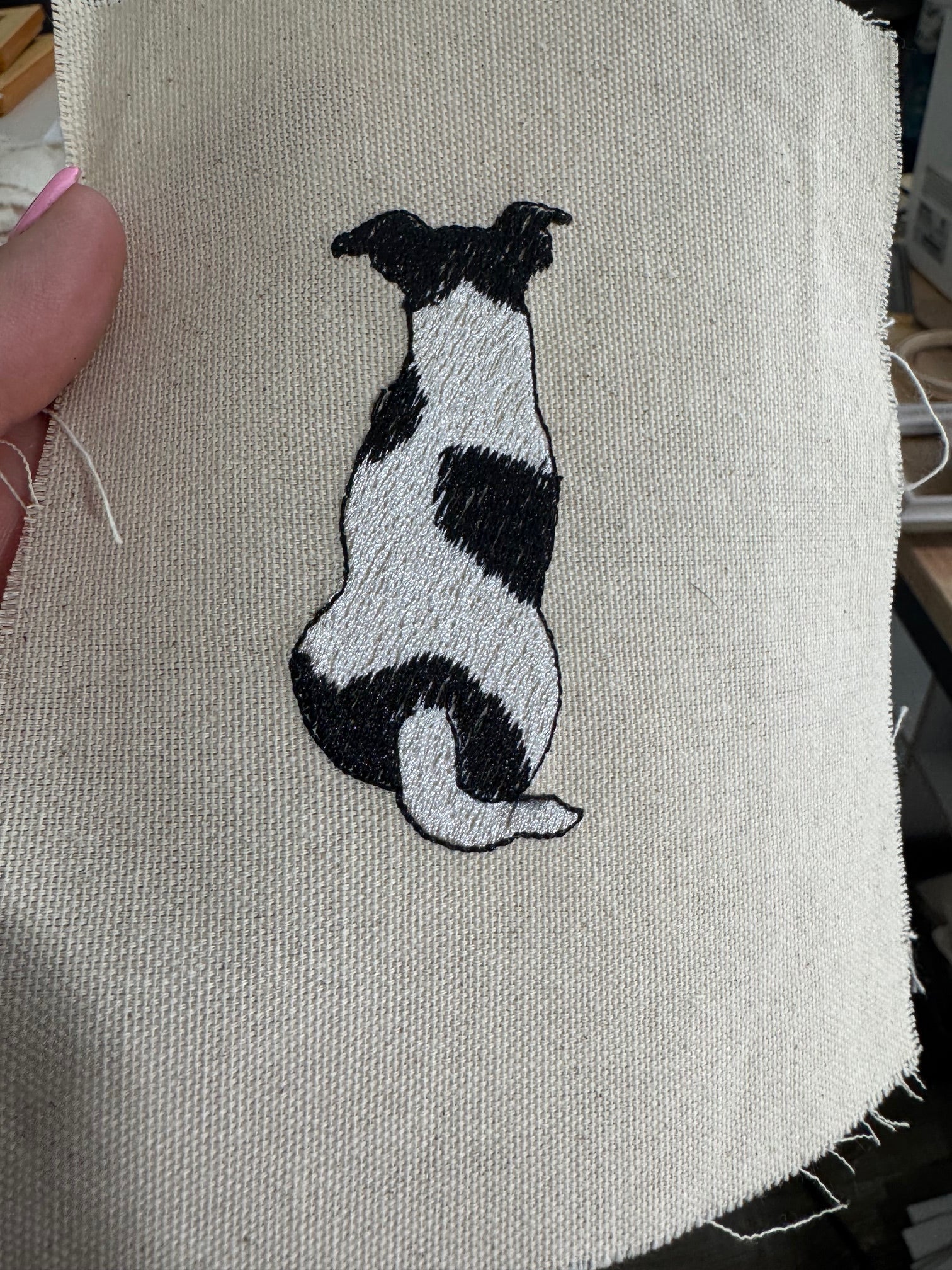 Jack Russell Terrier Machine Embroidered Art | Framed Dog Breed Décor