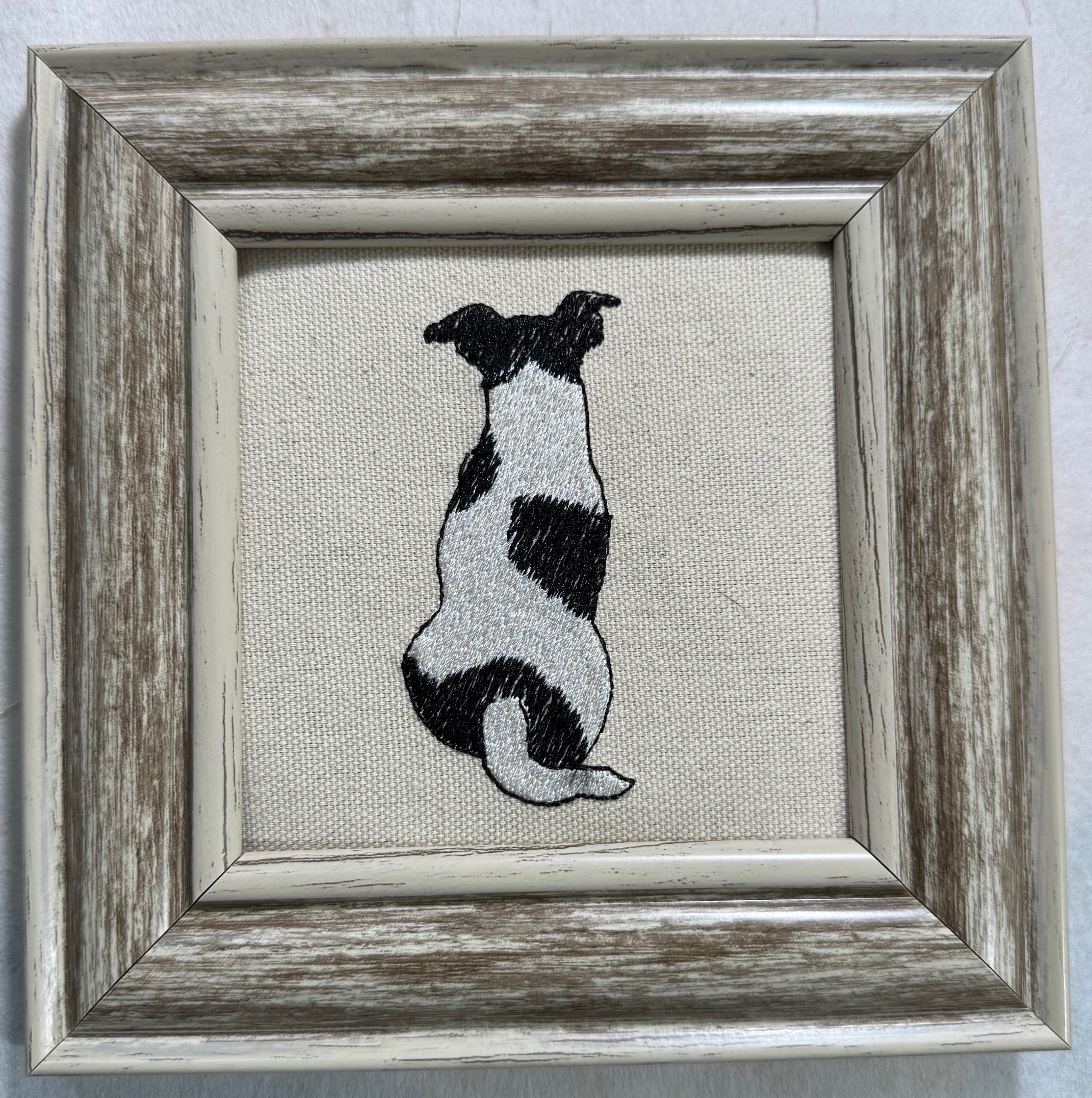 Jack Russell Terrier Machine Embroidered Art | Framed Dog Breed Décor