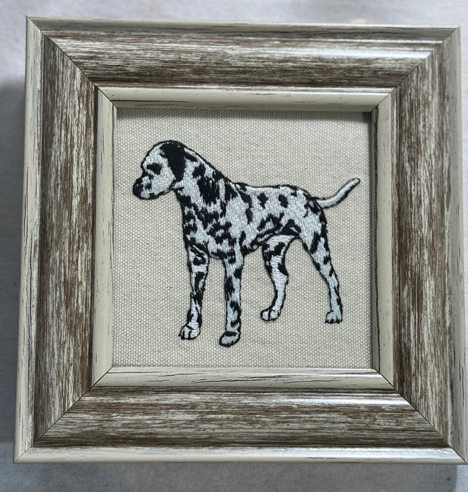 Dalmatian Machine Embroidered Art | Framed Dog Breed Décor