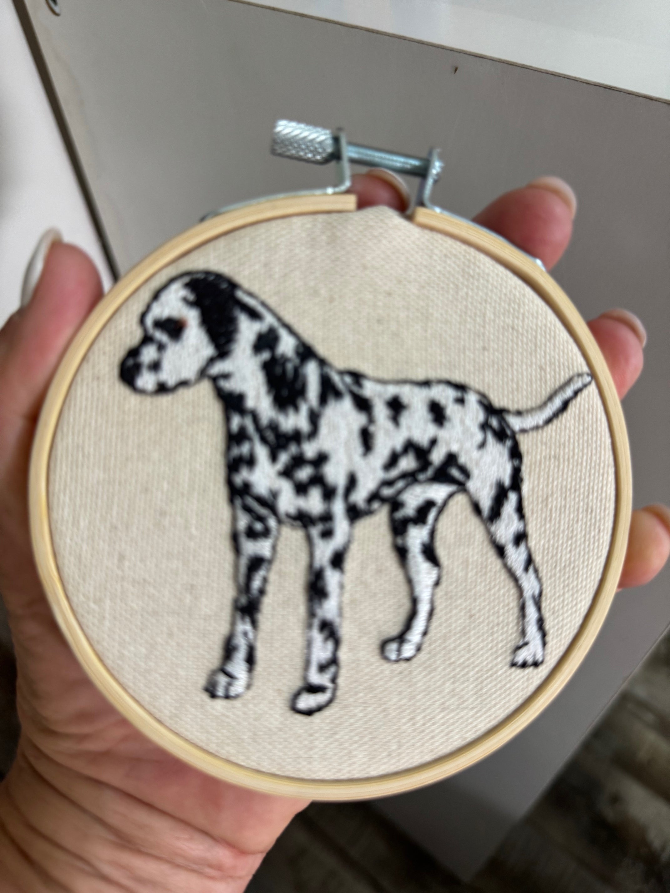 Dalmatian Machine Embroidered Art | Framed Dog Breed Décor