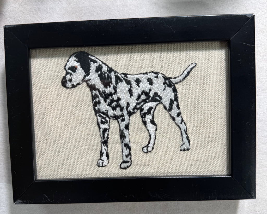 Dalmatian Machine Embroidered Art | Framed Dog Breed Décor