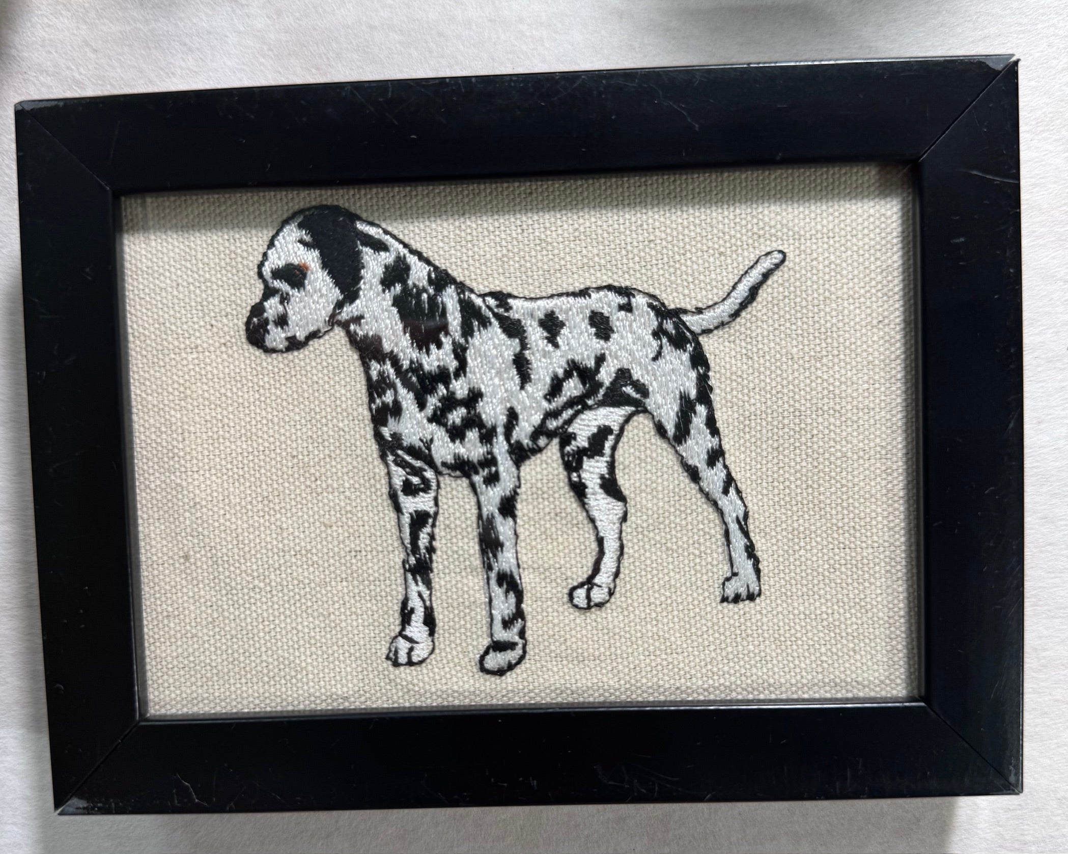 Dalmatian Machine Embroidered Art | Framed Dog Breed Décor