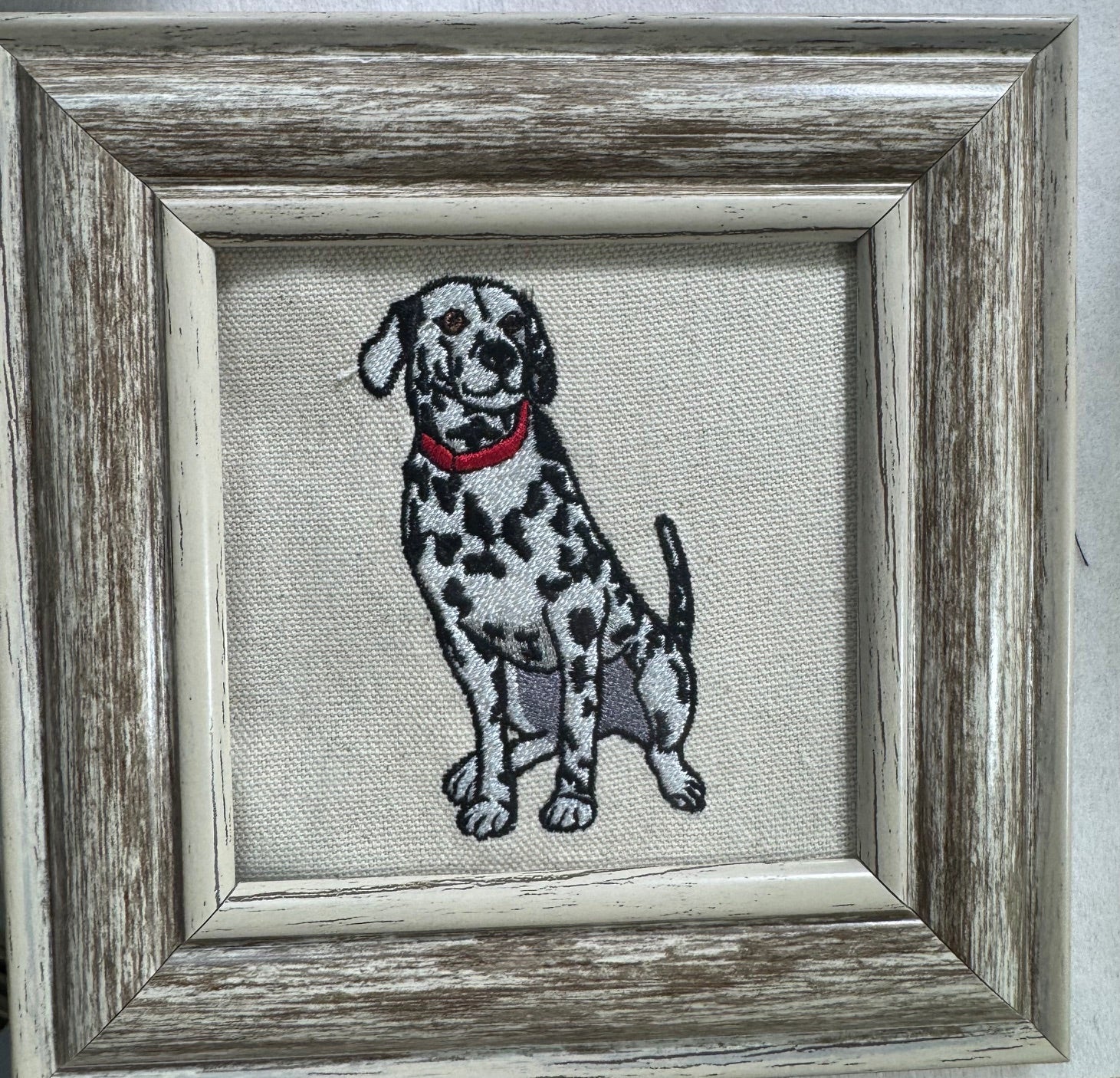 Dalmatian Machine Embroidered Art | Framed Dog Breed Décor