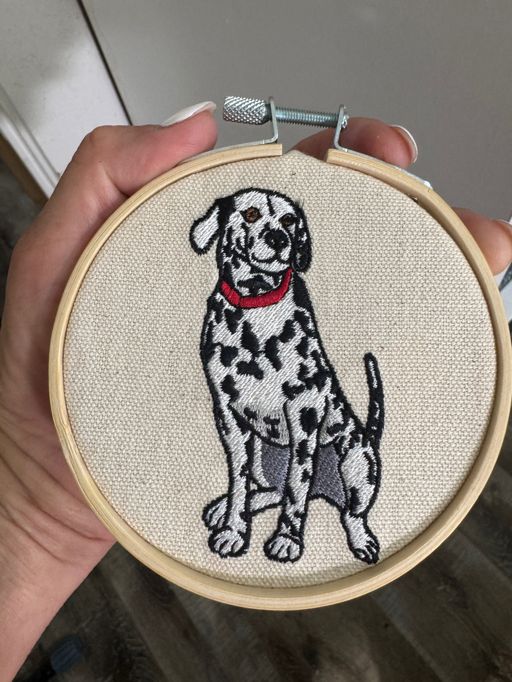 Dalmatian Machine Embroidered Art | Framed Dog Breed Décor